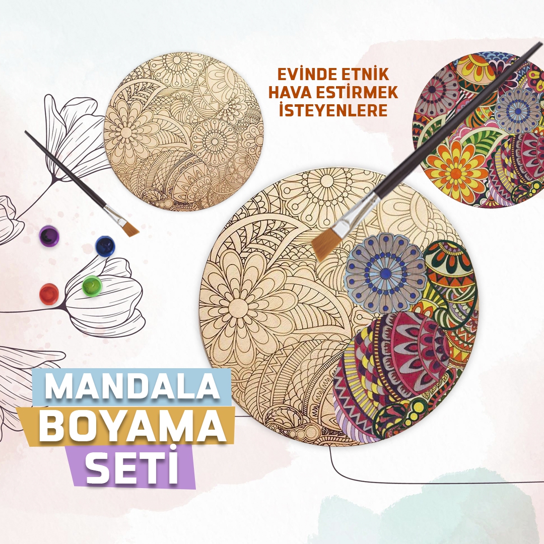 Ahşap Mandala Boyama MB30