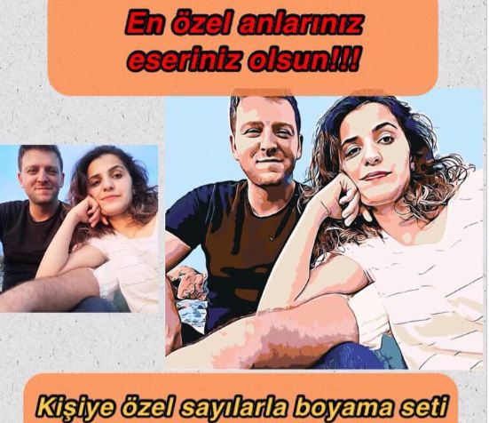 Kişiye Özel Tasarım Sayılarla Boyama Seti